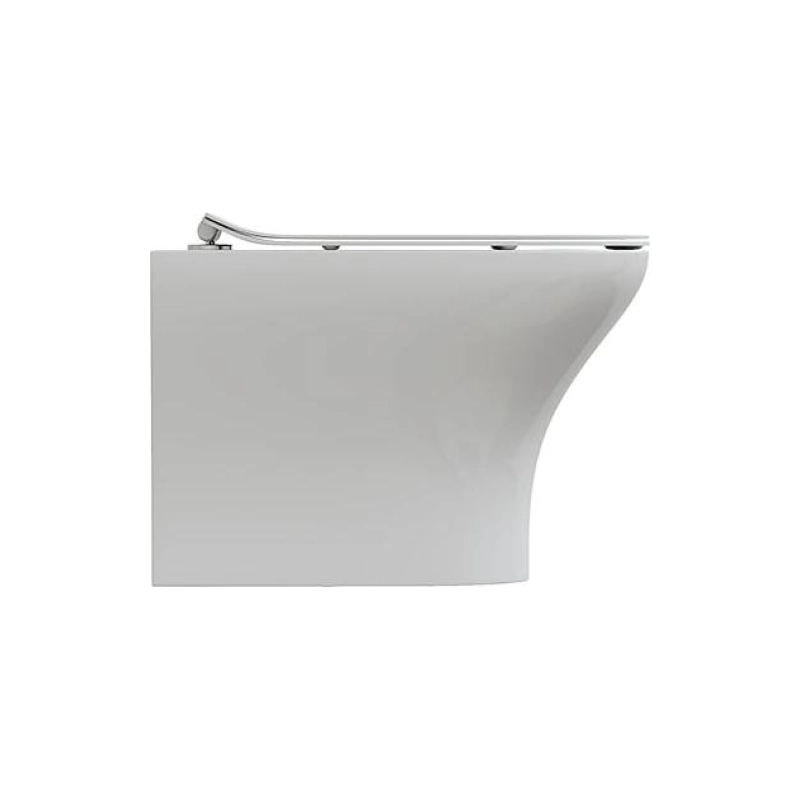 Унитаз подвесной OMEGA, безободковый, сиденье дюропласт, микролифт, УТ000051491