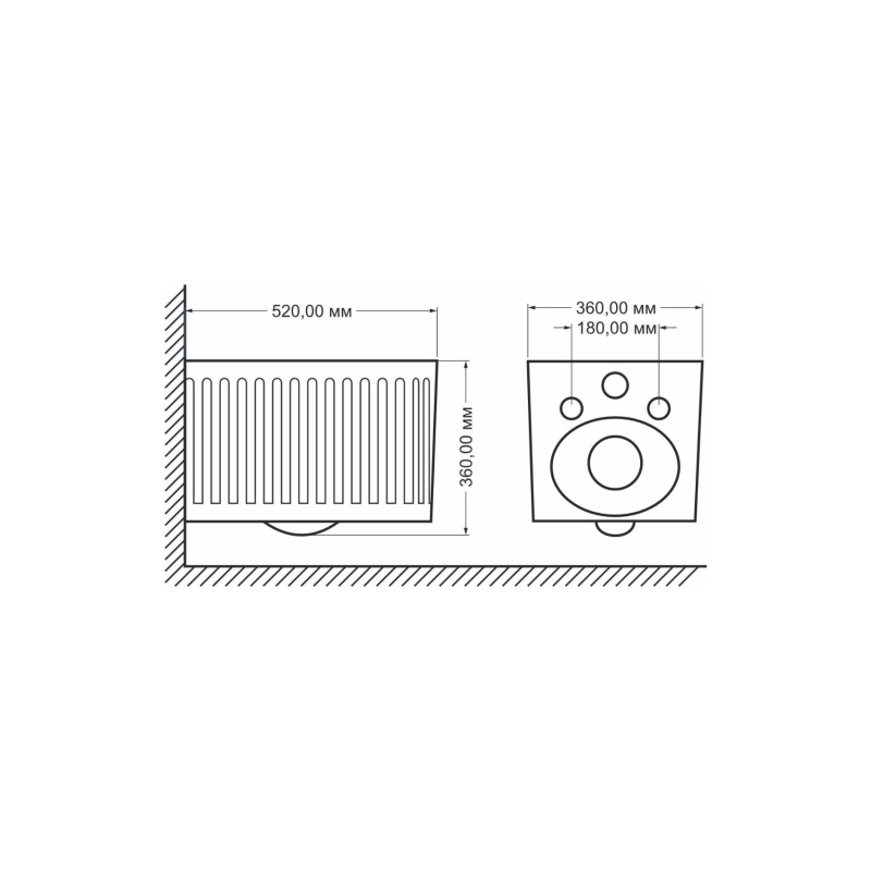 Унитаз подвесной PALERMO, безободковый, сиденье дюропласт, микролифт, УТ000101587