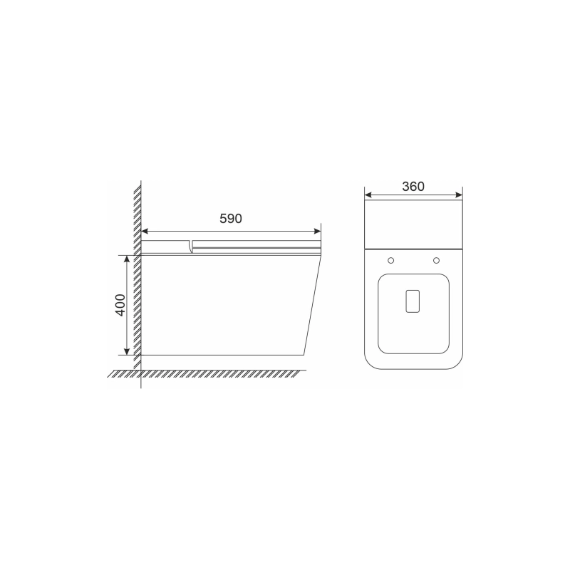 Унитаз импульсный подвесной SENS impulse, безободковый, сиденье дюропласт, микролифт, УТ000097619