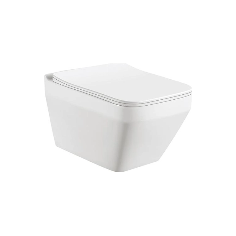 Унитаз подвесной STILL, безободковый, сиденье дюропласт, микролифт, УТ000048628