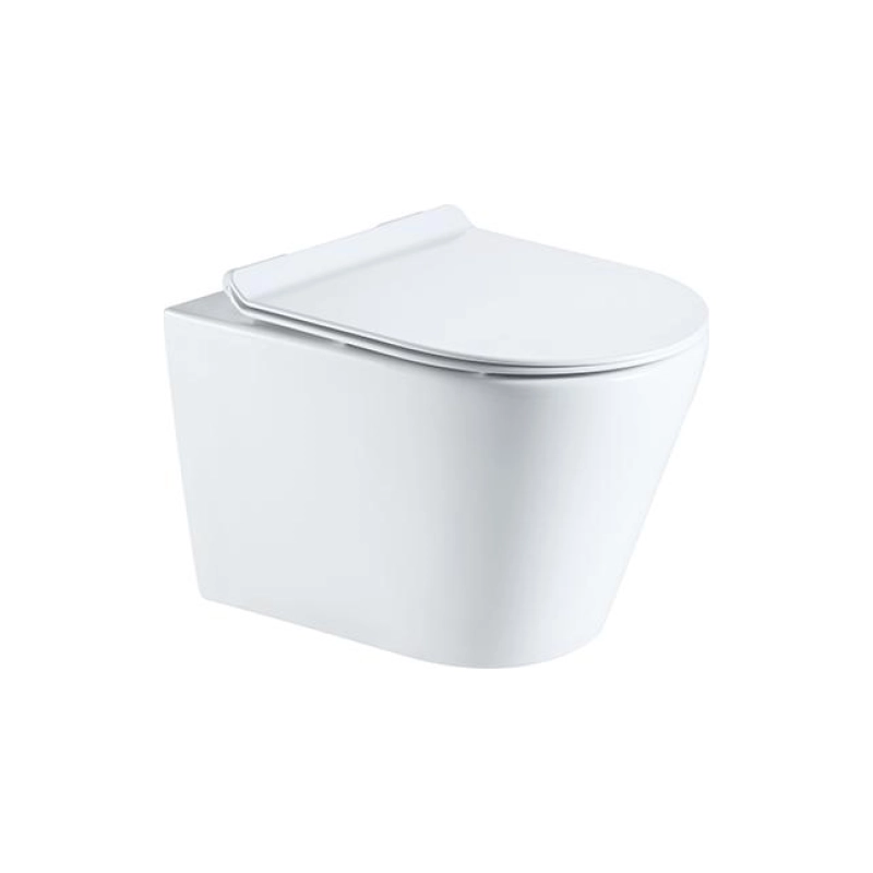 Унитаз подвесной TORR, безободковый, сиденье дюропласт, микролифт, УТ000026707