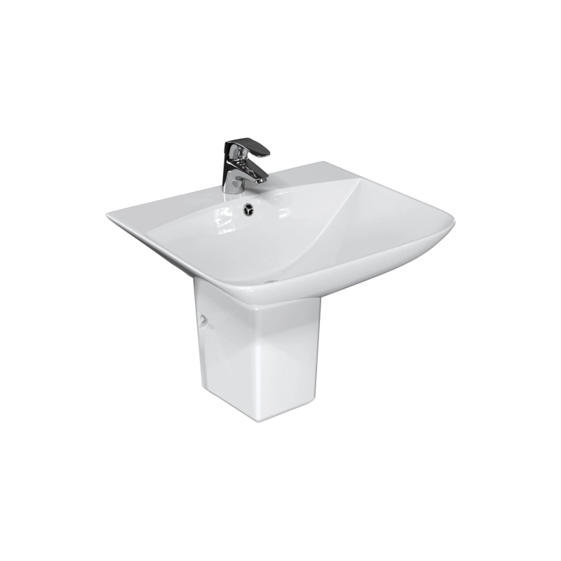 Раковина SMART 560х470х500 мм, с полупьедесталом, белый, УТ000082493