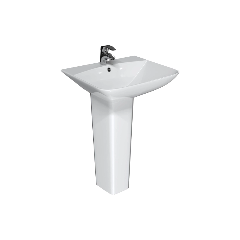 Раковина SMART 560х470х830 мм, с пьедесталом, белый, УТ000082492