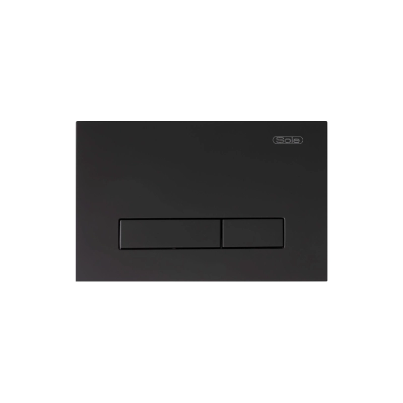 Клавиша смыва Sole S0120 black, двойная, прямоугольная, черный, УТ000035592