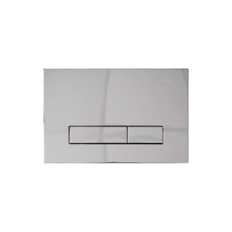 Клавиша смыва Sole S0120 сhrome, двойная, прямоугольная, хром, УТ000035591