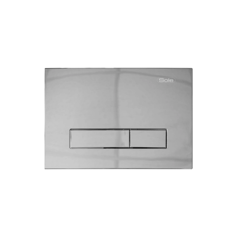 Клавиша смыва Sole S0323 chrome, двойная, прямоугольная, хром, УТ000084845