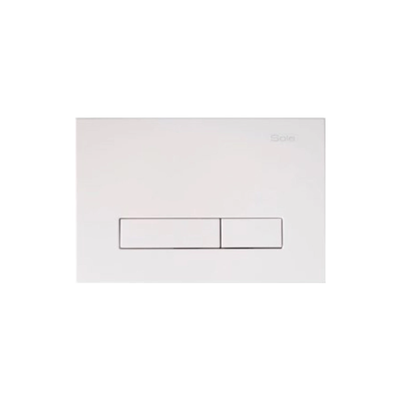 Клавиша смыва Sole S0323 white, двойная, прямоугольная, белый, УТ000085442