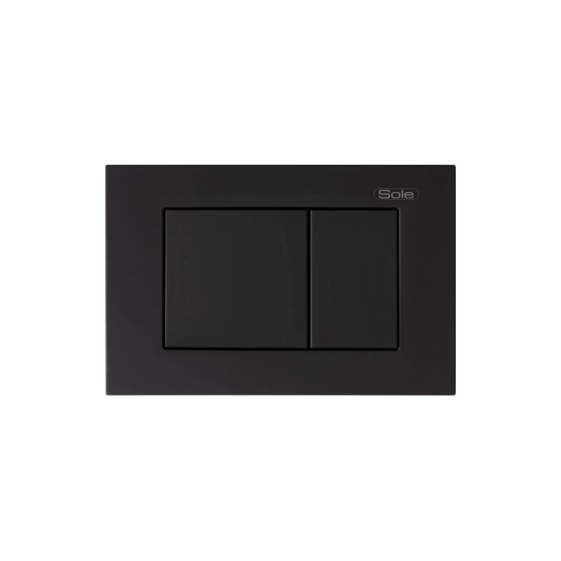 Клавиша смыва Sole S0423 black ABS, двойная, прямоугольная, черный, УТ000085450