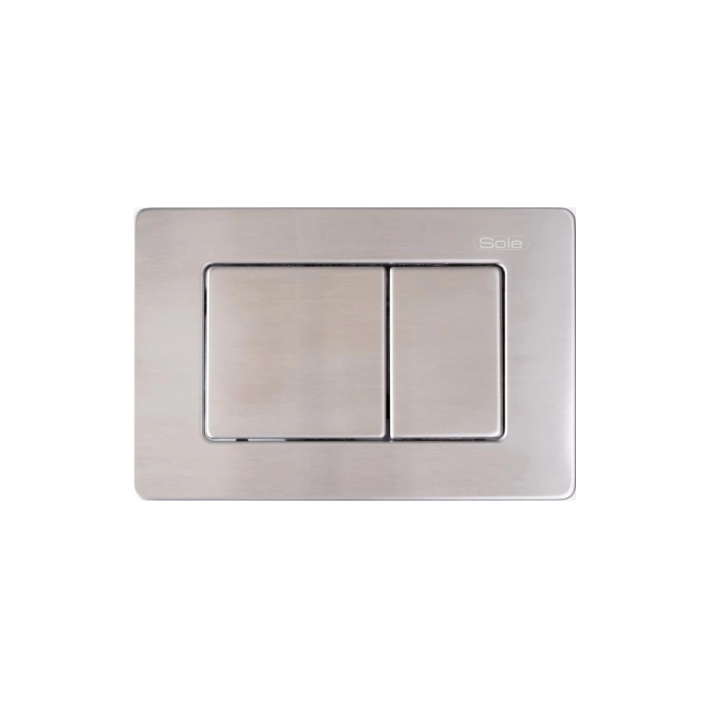Клавиша смыва Sole S0423 brushed metal, двойная, прямоугольная, нерж. сталь, УТ000084848
