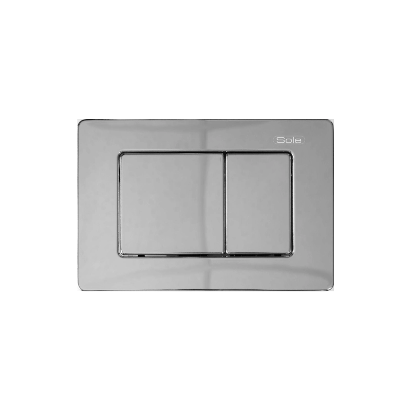 Клавиша смыва Sole S0423 chrome metal, двойная, прямоугольная, хром, УТ000084847