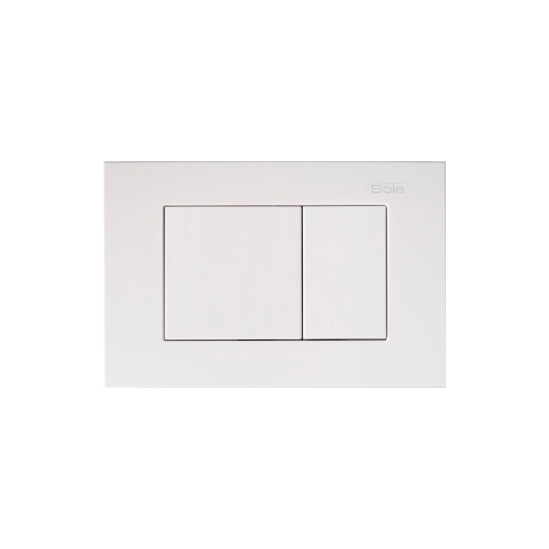 Клавиша смыва Sole S0423 white ABS, двойная, прямоугольная, белый, УТ000085447
