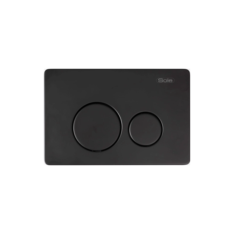 Клавиша смыва Sole S0523 black metal, двойная, круглая, черный, УТ000084849