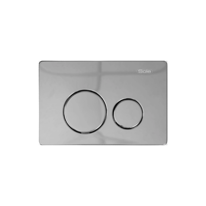 Клавиша смыва Sole Sole S0523 chrome metal, двойная, круглая, хром, УТ000084850