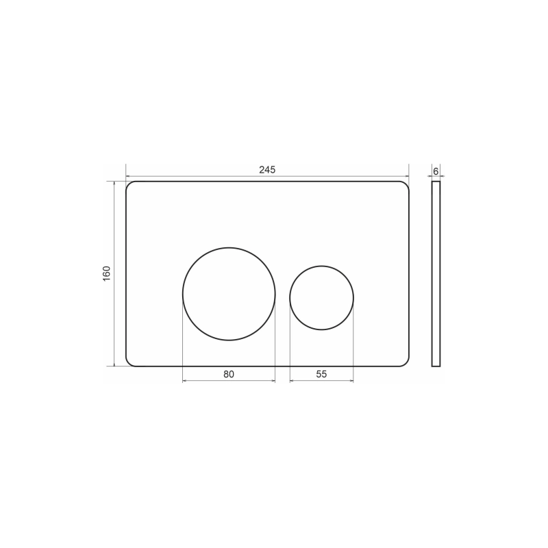 Клавиша смыва Sole Sole S0523 chrome metal, двойная, круглая, хром, УТ000084850