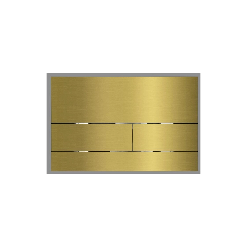 Клавиша смыва Sole S0625 metal brushed gold, двойная, прямоугольная, золото, УТ000104369