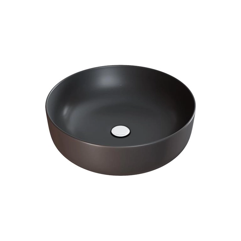 Раковина Shell-0218 Black Matt 415х415х135 накладная, квадратная, черный, УТ000067493