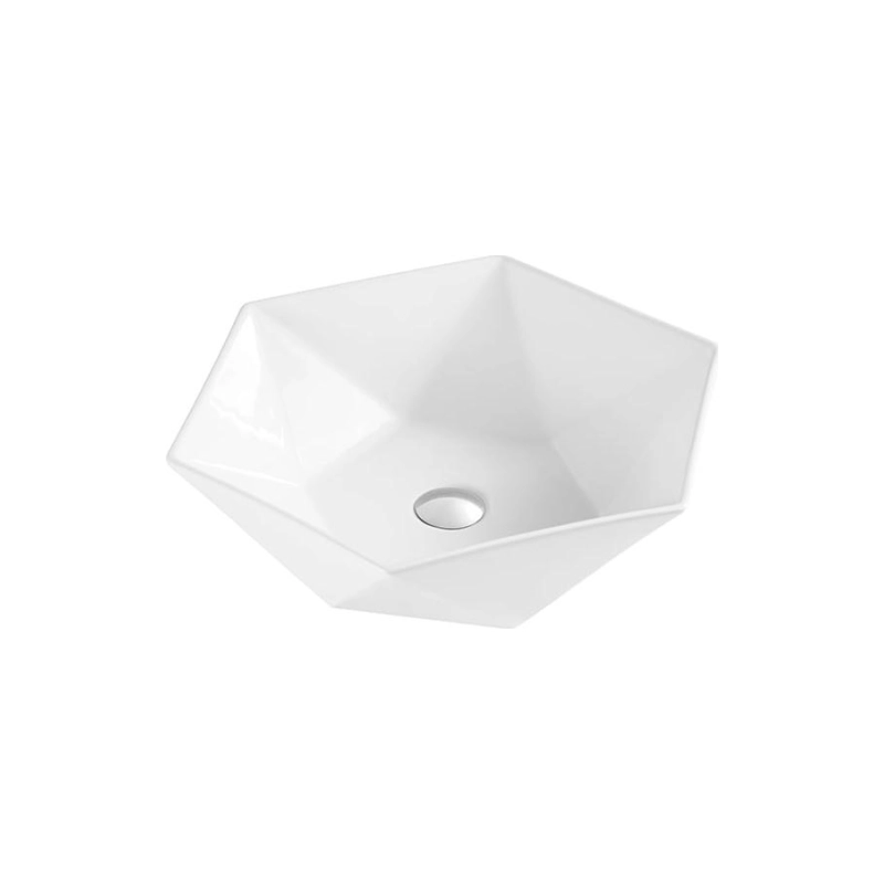 Раковина Shell-0418 420х420х130 накладная, многоугольная, белый, УТ000027697