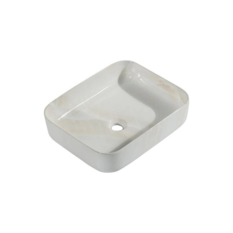 Раковина Shell-0619 Onyx 515х400х130 накладная, прямоугольная, серый, УТ000055813