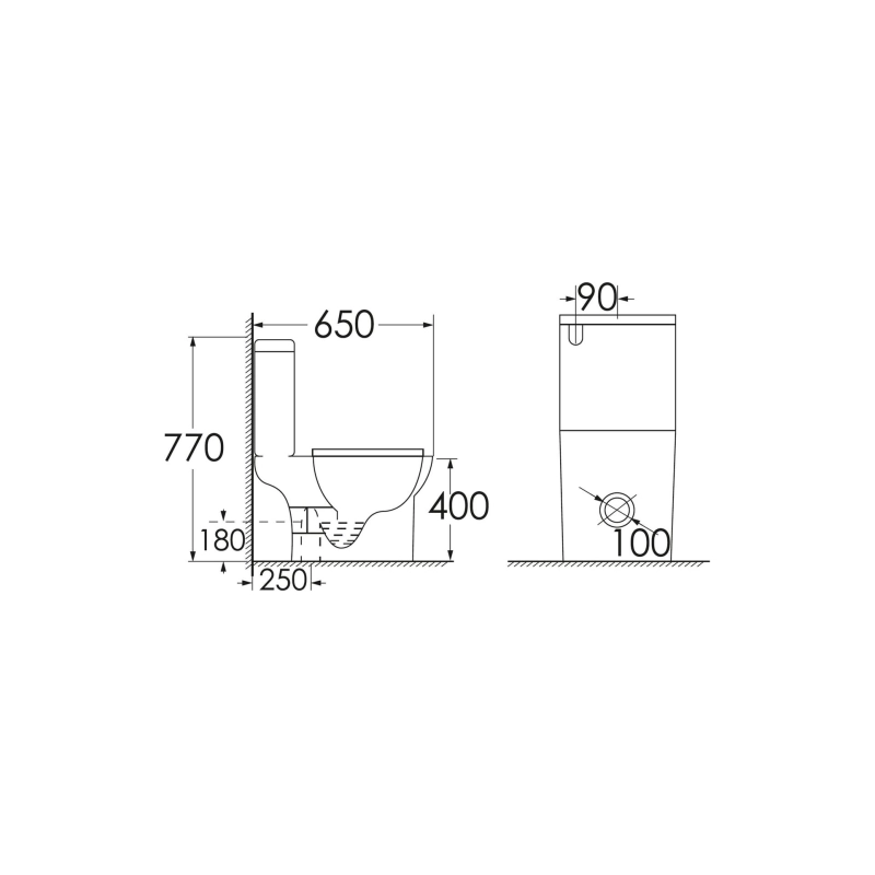 Унитаз в компл. напольный безободковый с сид.микролифт Fretta Round (2 места)