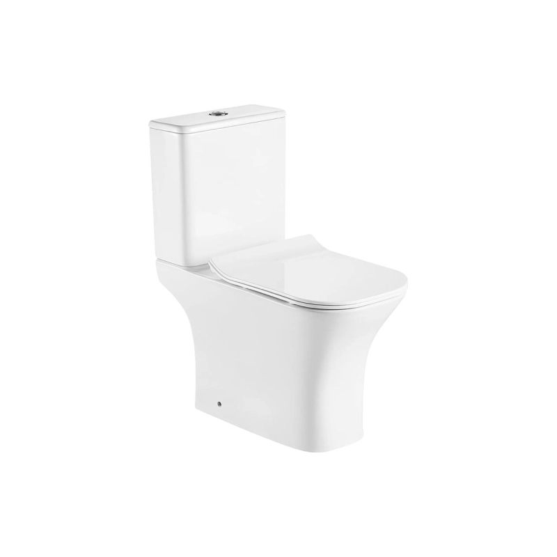 Унитаз в компл. напольный безободковый с сид.микролифт Fretta Square (2 места)