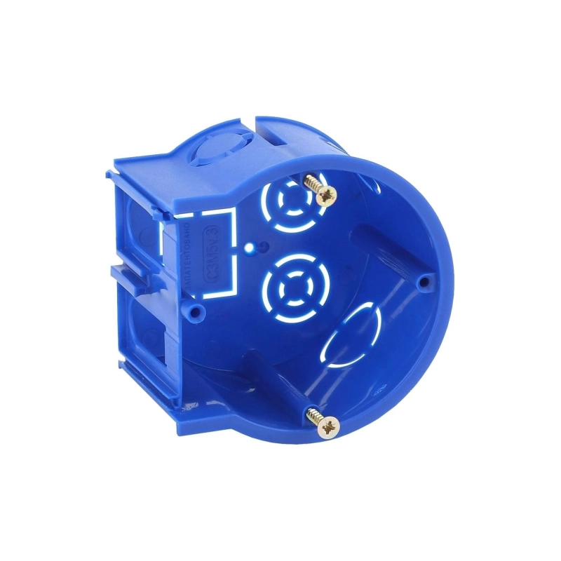 Подрозетник концевой ЭРА UniPost 68*45 д/тверд.стен син IP30