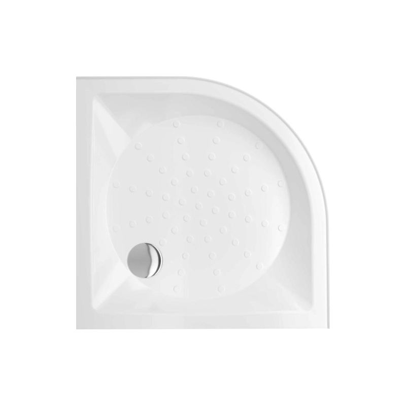 Душевой поддон из ABS пластика Afina 80х80х8 см, 1/4 круга, сифон, с ножками, 01ппд8080