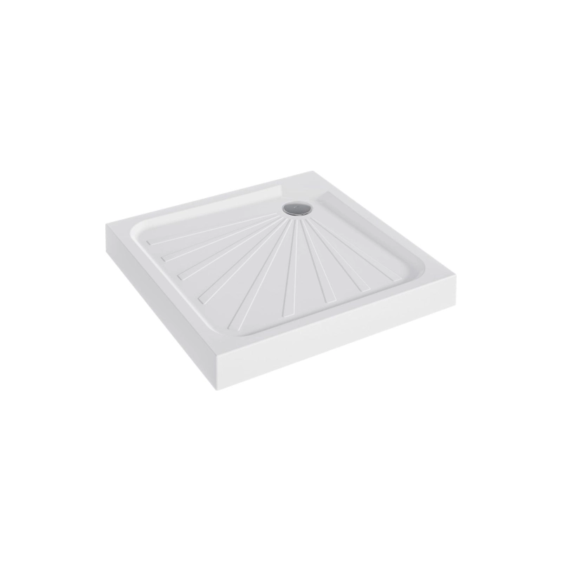 Душевой поддон из ABS пластика Quadro 100х100х4 см, квадратный, б/сифона, с ножками, У72397