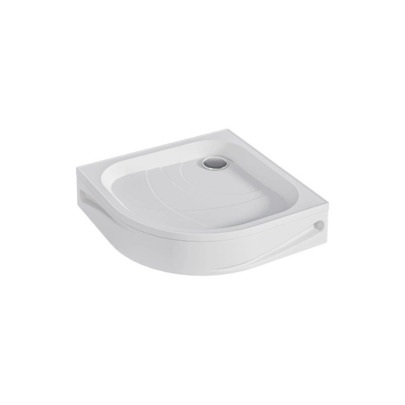 Душевой поддон из ABS пластика Bella NEW 100х100х18 см, 1/4 круга, сифон, с ножками, 01пбн10К