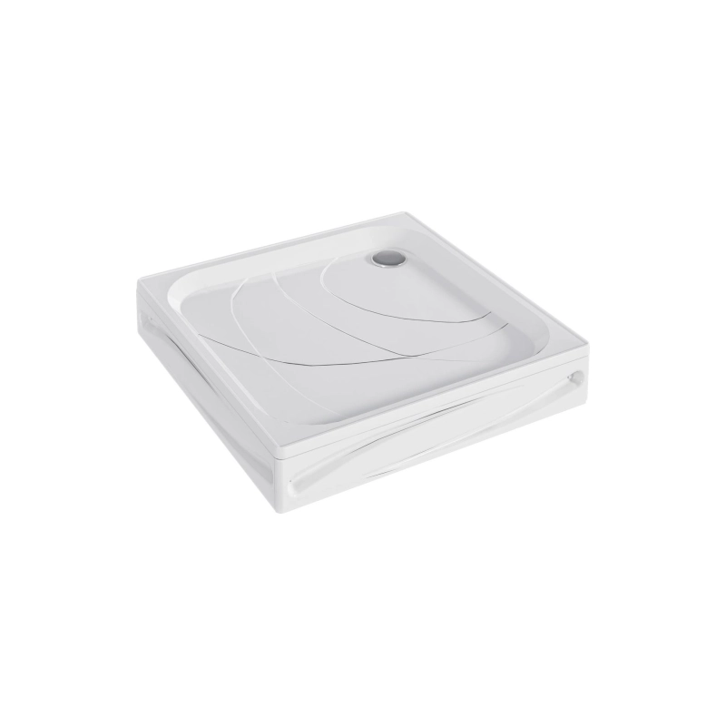 Душевой поддон из ABS пластика Freya NEW 90х90х18 см, квадратный, сифон, с ножками, 01пфн90пК