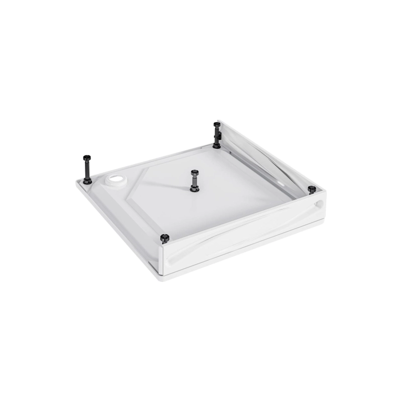 Душевой поддон из ABS пластика Freya NEW 90х90х18 см, квадратный, сифон, с ножками, 01пфн90пК