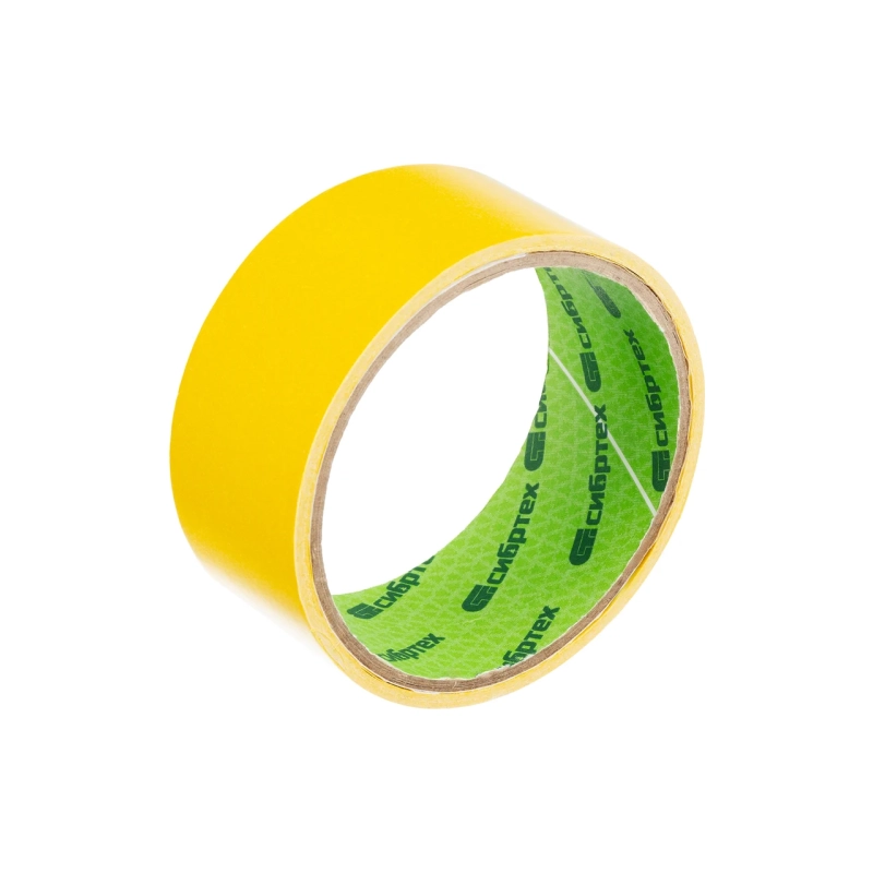 Лента клейкая двусторон, 38ммх5м, на пп основе Сибртех (88712)