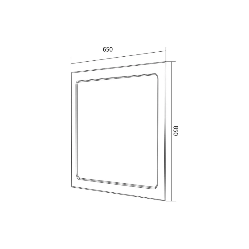 Зеркало-шкаф Прованс 65 650х850 (ШВ) белый глянец, У71974