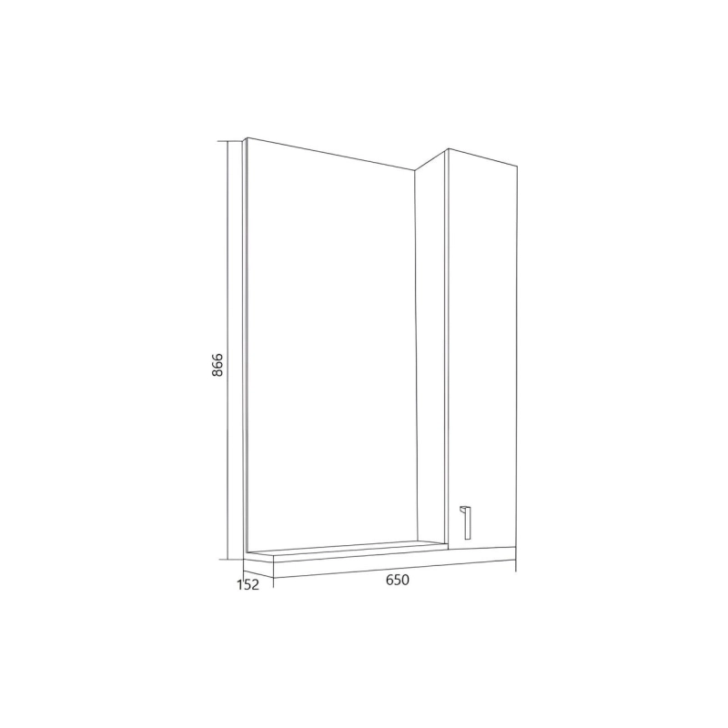 Зеркало-шкаф Вита 65 650х900 (ШВ) белый глянец, У26206