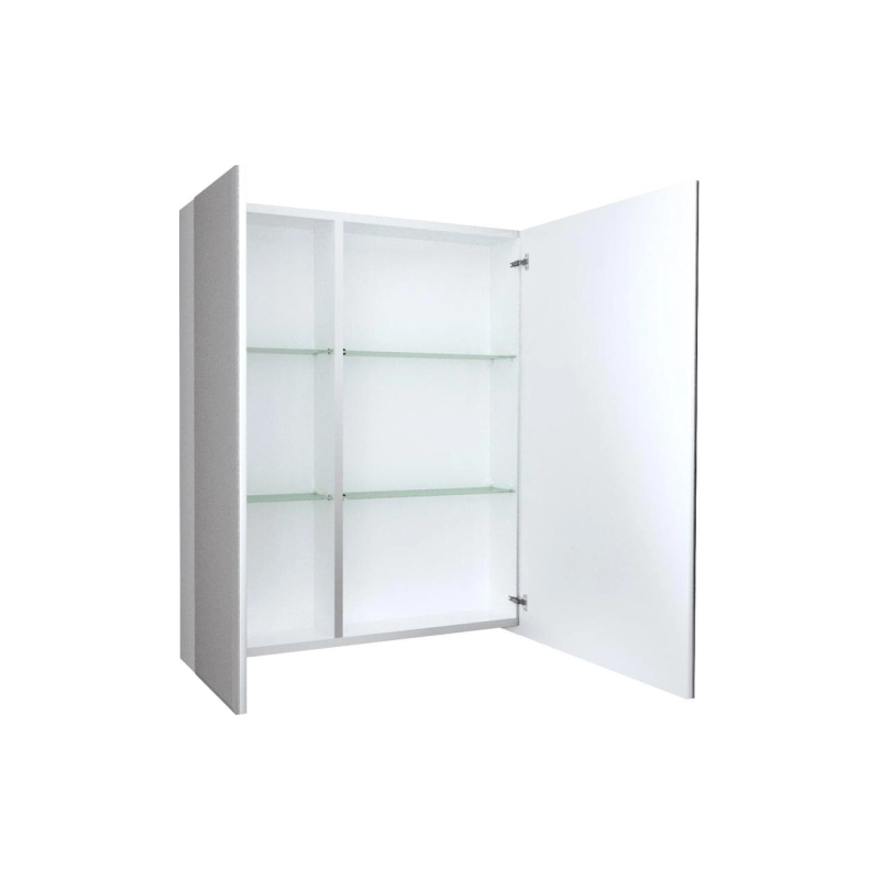 Зеркало-шкаф 70 600х800 (ШВ), 2 двери, белый, У37179