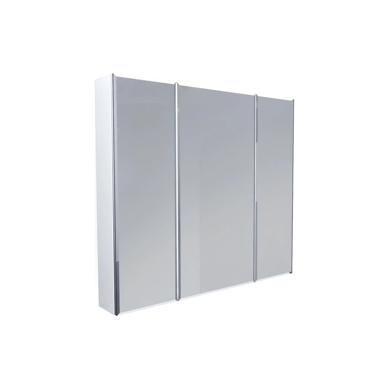 Зеркало-шкаф Соната 90 900х850 (ШВ), подсветка, 3 двери, белый глянец, У29558