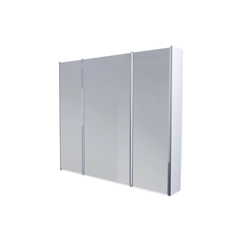 Зеркало-шкаф Соната 90 900х850 (ШВ), подсветка, 3 двери, белый глянец, У29558