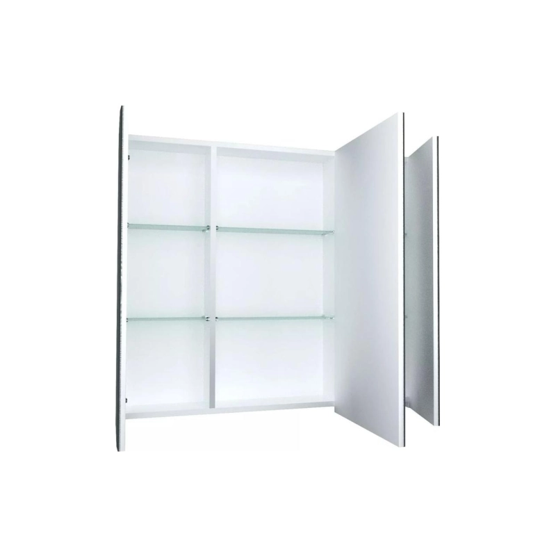 Зеркало-шкаф Соната 90 900х850 (ШВ), подсветка, 3 двери, белый глянец, У29558