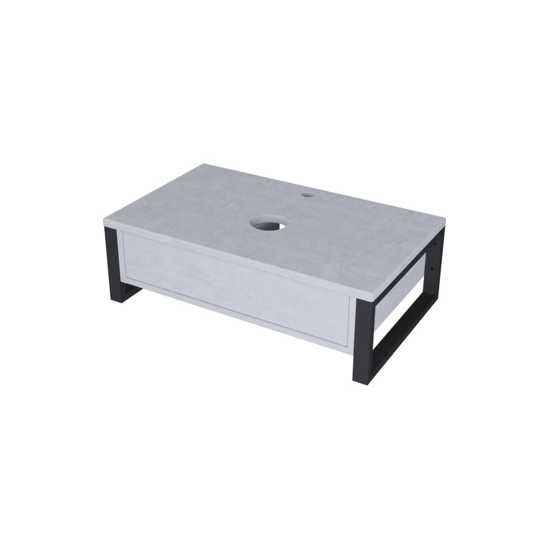 Тумба GRUNGE LOFT 90П 90х48х25,5 см, подвесная, 1 в.я., бетон светлый, У85852