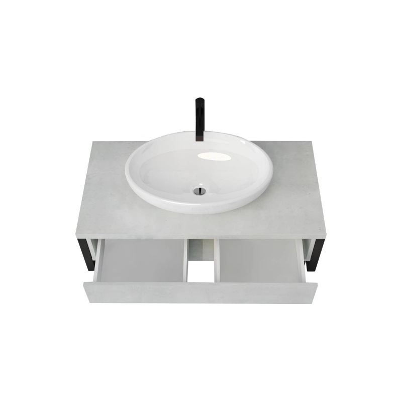 Тумба GRUNGE LOFT 90П 90х48х25,5 см, подвесная, 1 в.я., бетон светлый, У85852