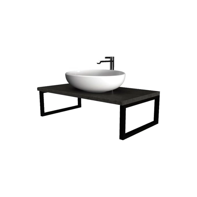 Столешница GRUNGE LOFT 80 80х48х25,5 см, бетон темно-серый, У85836