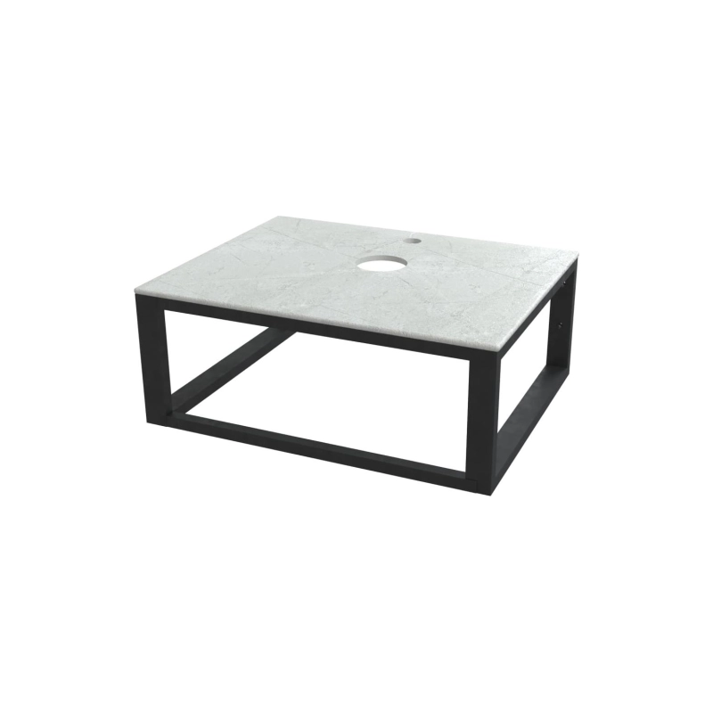 Столешница из керамогранита LOFT 60 60х48х24 см, светло-серый МА01 Nat, Ц0000008734