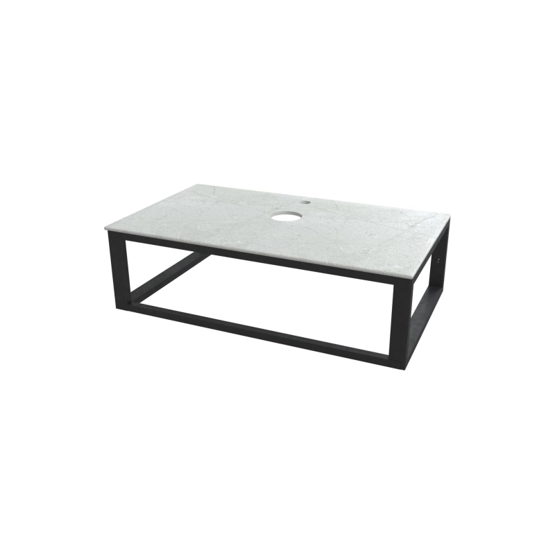 Столешница из керамогранита LOFT 90 90х48х24 см, светло-серый МА01 Nat, Ц0000008736