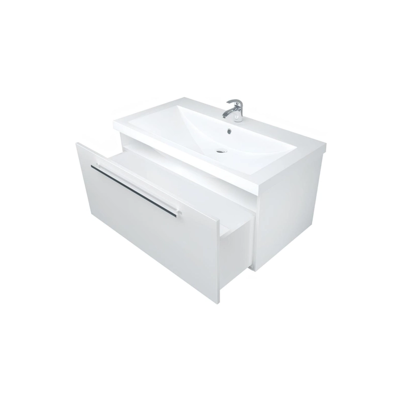 Тумба Соната 90П 90х48х81 см, подвесная, под умывальник Анита 90, 1в.я., белый глянец, У51043