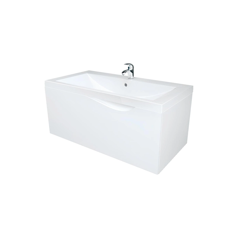 Тумба Этюд 90 90х48х40 см, подвесная, под умывальник Анита 90, белый глянец, У57584