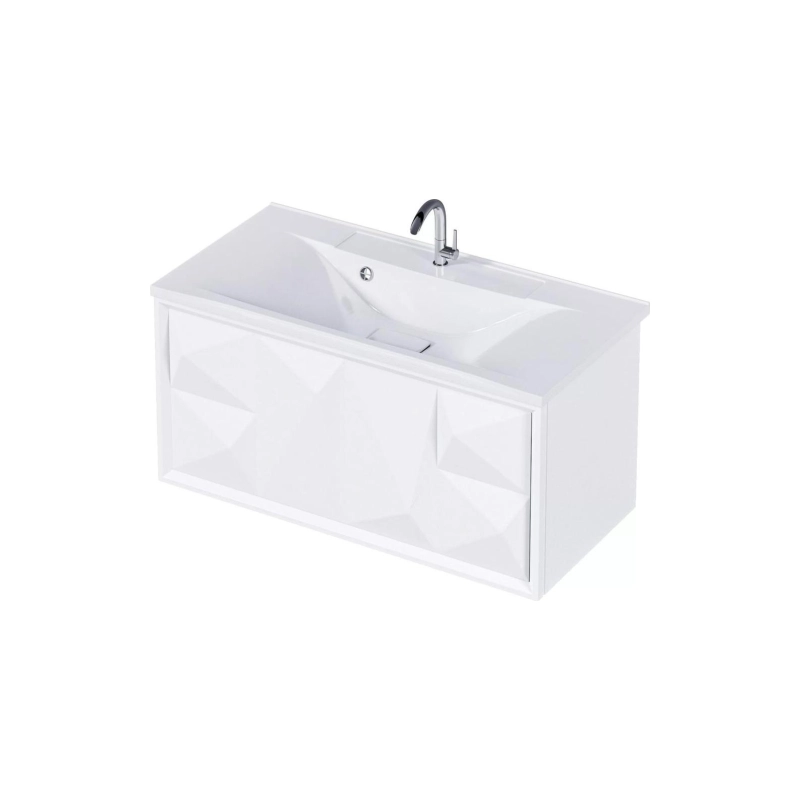 Тумба Romb 90 90х44,5х43 см, подвесная, под раковину Elen-90, белый, У67847