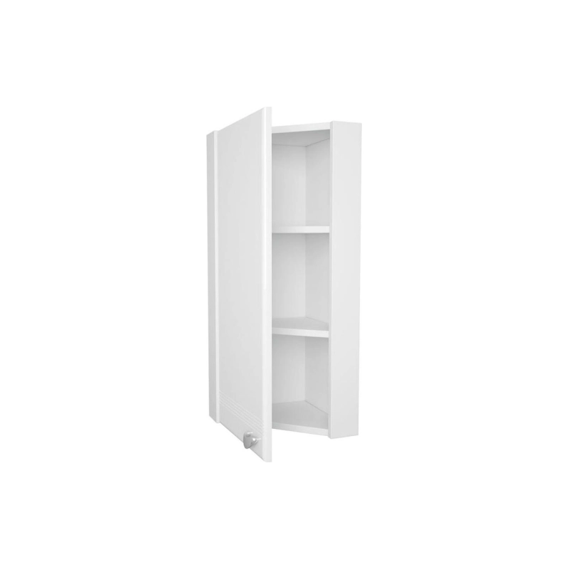 Пенал Story 42х70х31 см, подвесной, угловой, 1д., левый, белый глянец, У99317