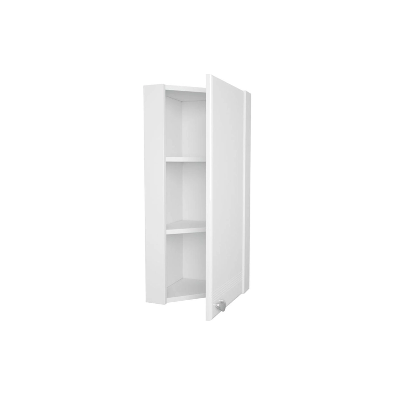 Пенал Story 42х70х31 см, подвесной, угловой, 1д., правый, белый глянец, У99318