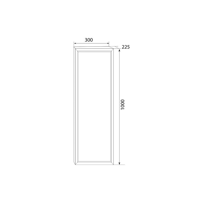 Пенал Milacco 30х100х22,5 см, подвесной, 1д., правый, белый, У83982