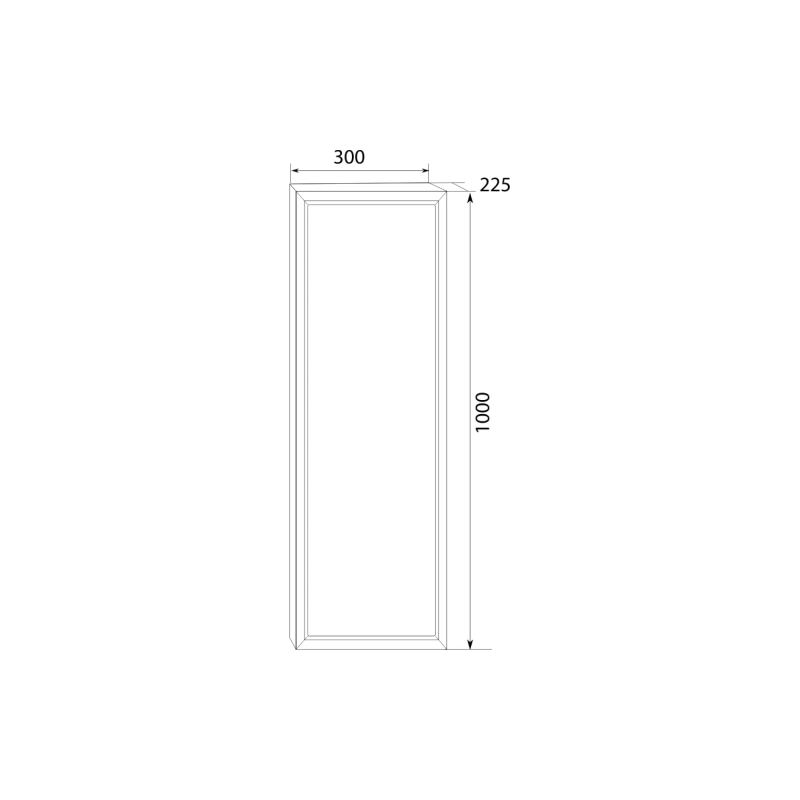 Пенал Milacco 30х100х22,5 см, подвесной, 1д., левый, белый, У73201