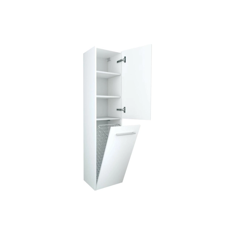 Пенал Соната 35х152х32 см, подвесной, 2д.б/к., правый, белый глянец, У23257